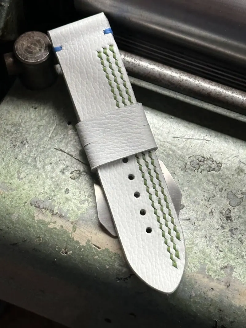 watch strap sanders FORZA ALBA medium green custom