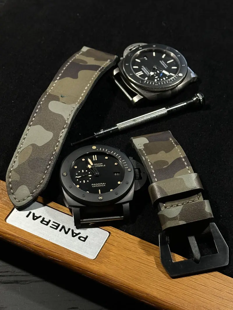 watch strap sanders CAMO custom panerai pam508 pam1389 submersible