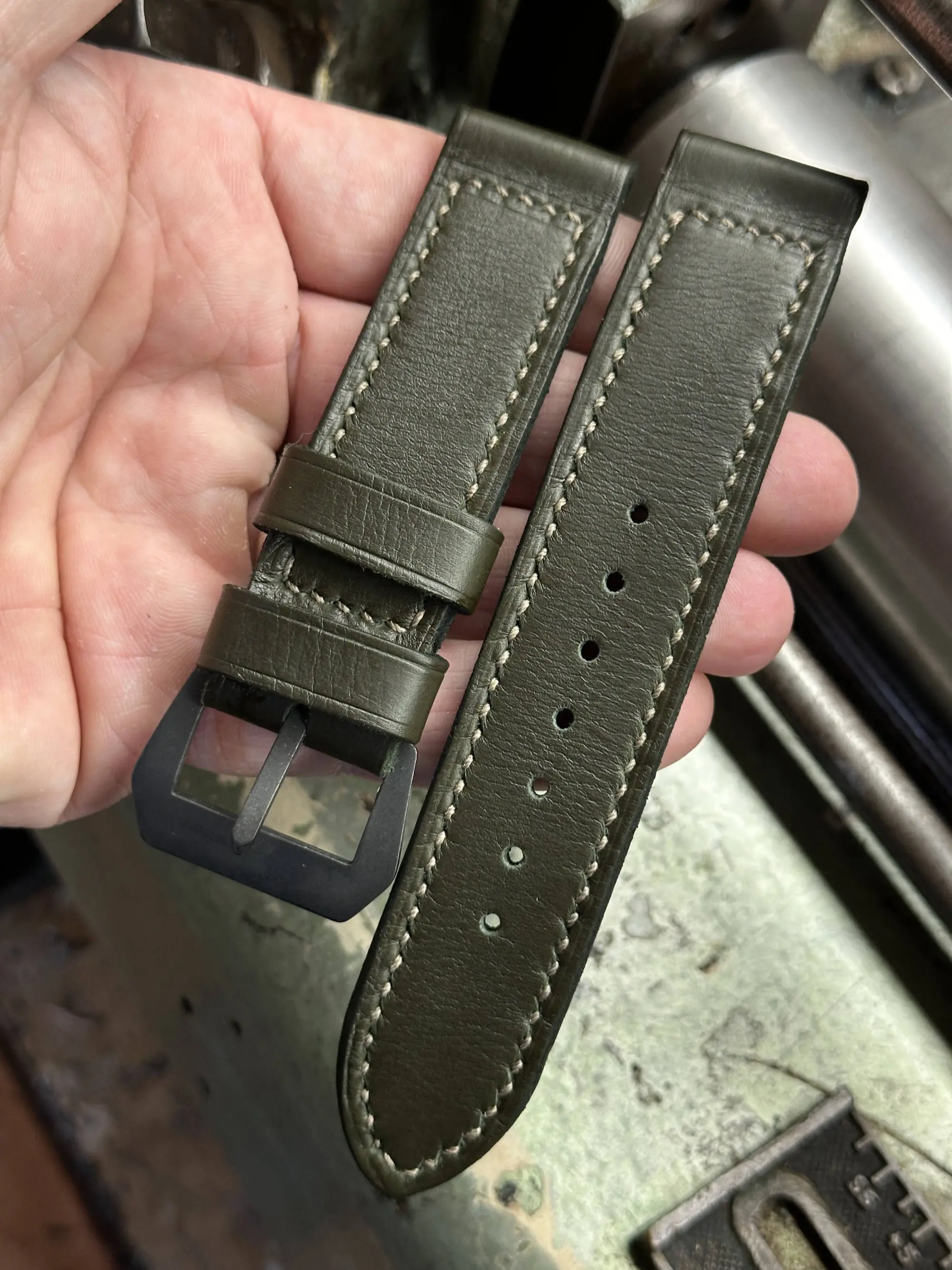 watch strap sanders HUNTER GREEN vintage