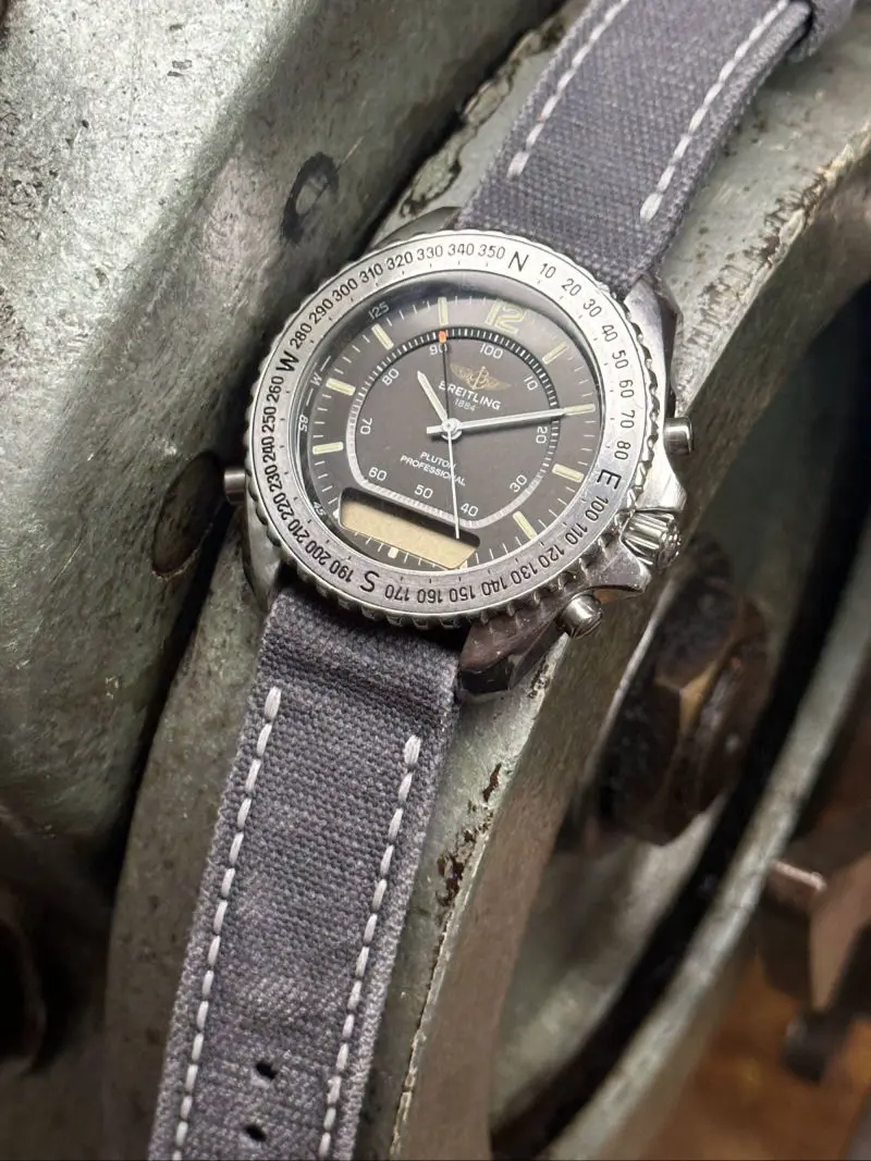 watch strap sanders KA-73 Olive grey Flag Breitling 