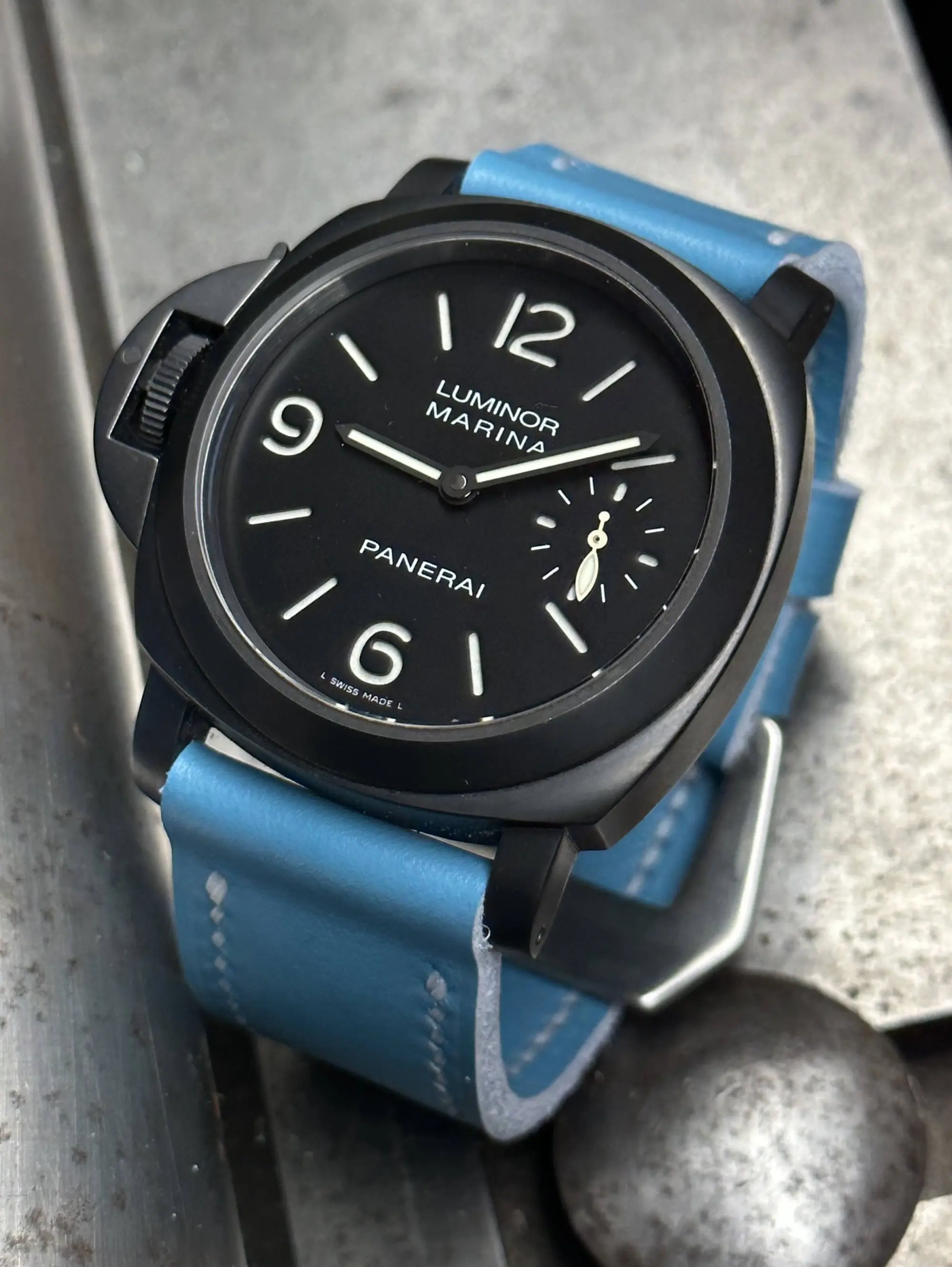 watch strap sanders MIAMI BLUE custom panerai pam26