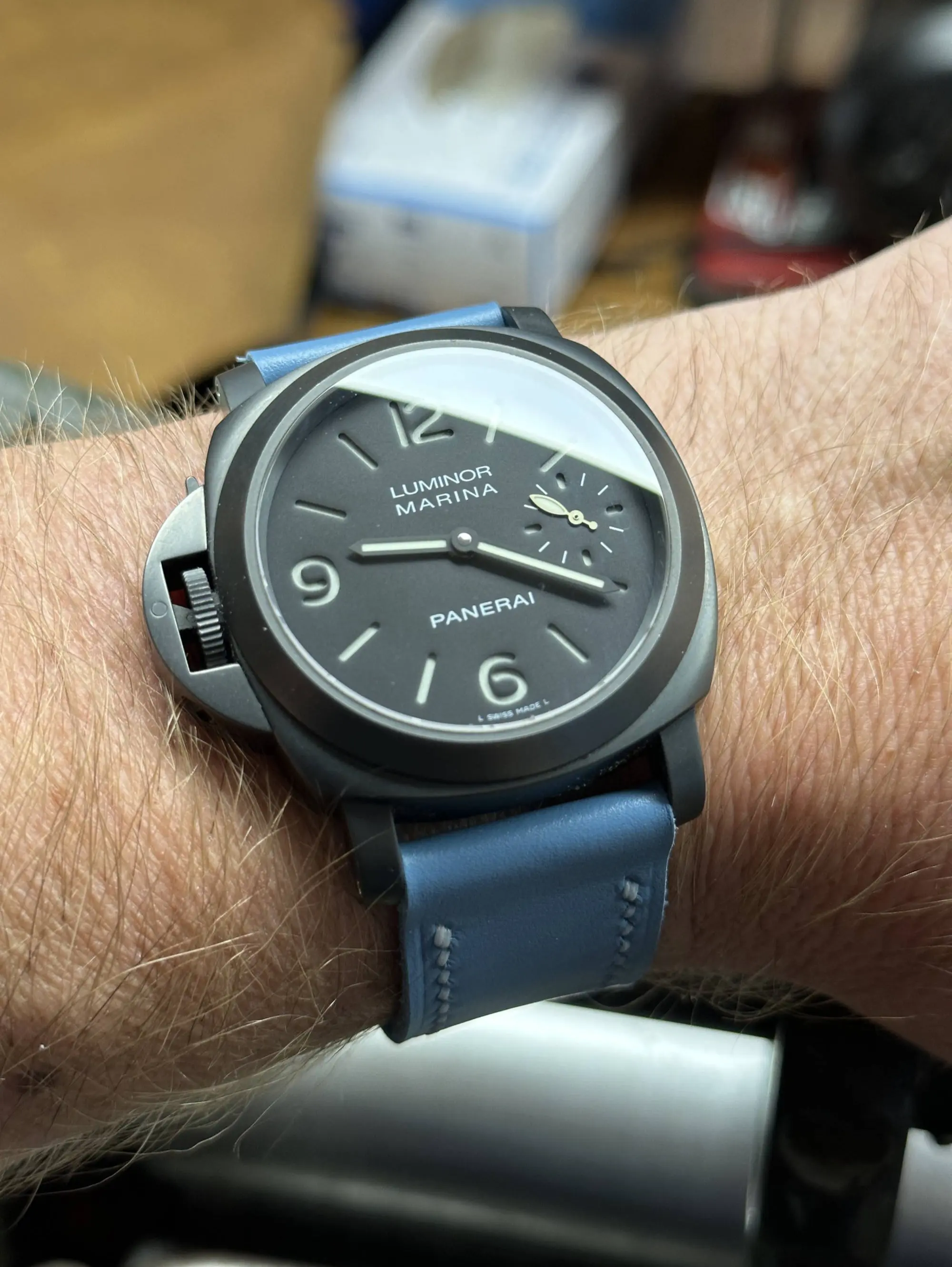 watch strap sanders MIAMI BLUE custom panerai pam26