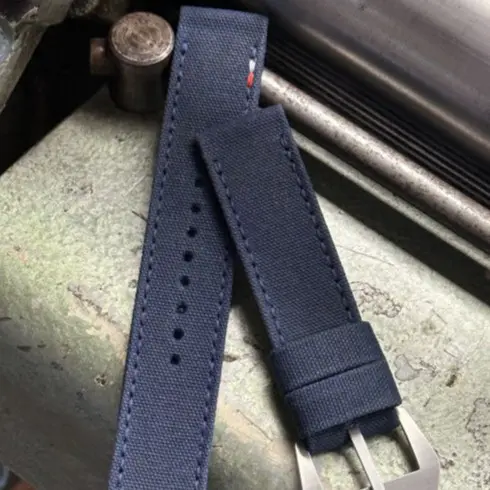 watch strap sanders KA-73 Anthracite grey Royal blue flag
