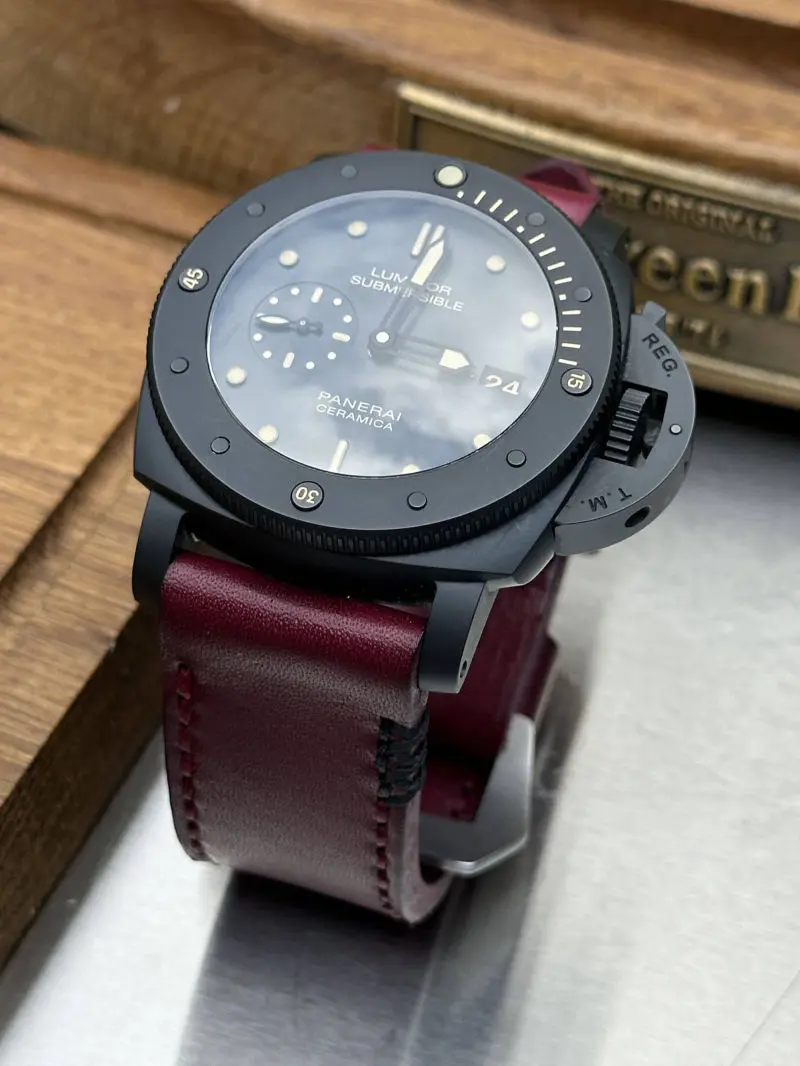 watch strap sanders CRIMSON 3X custom panerai pam508