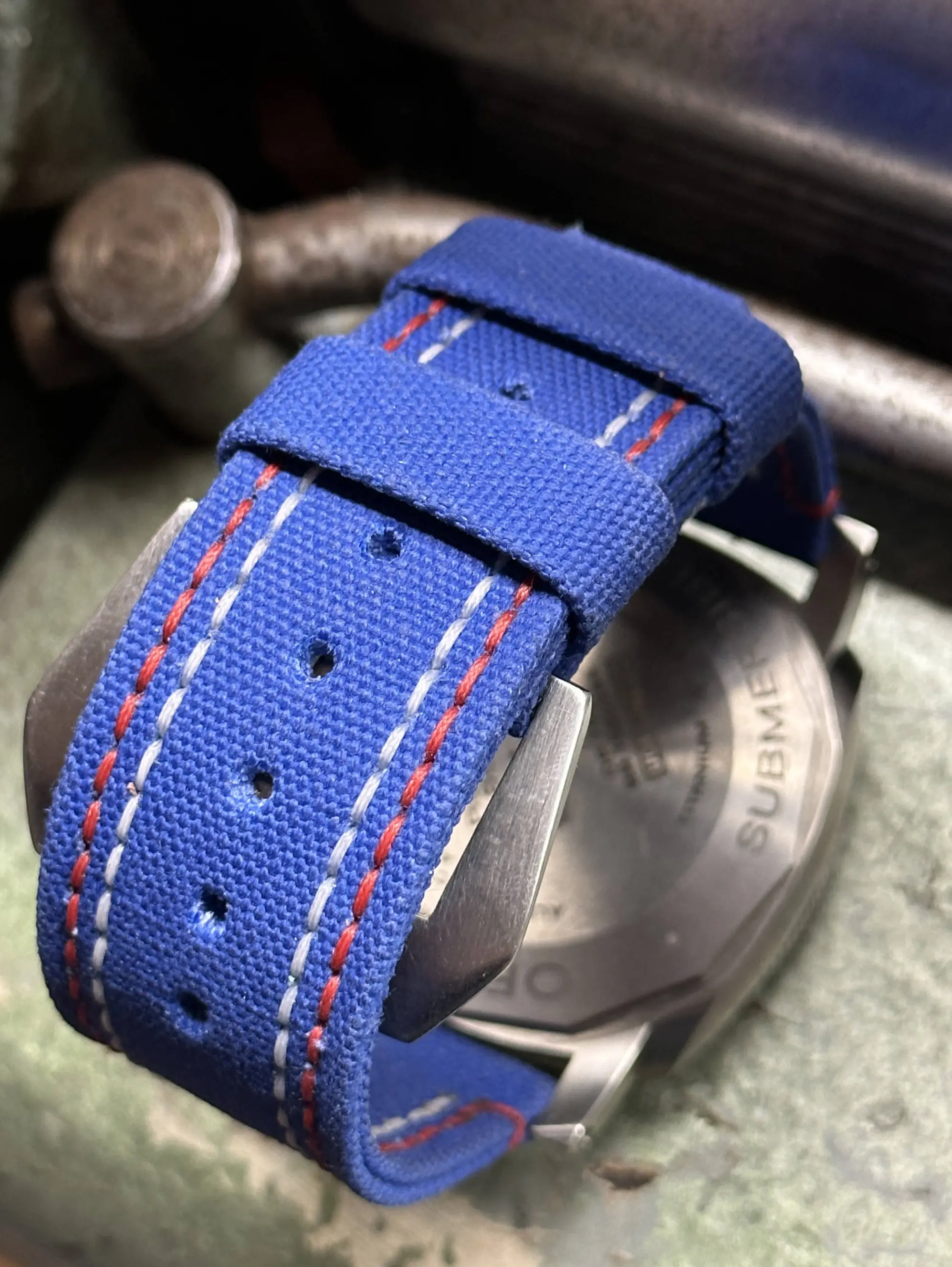 watch strap sanders KA-73 DRS MARINE BLUE