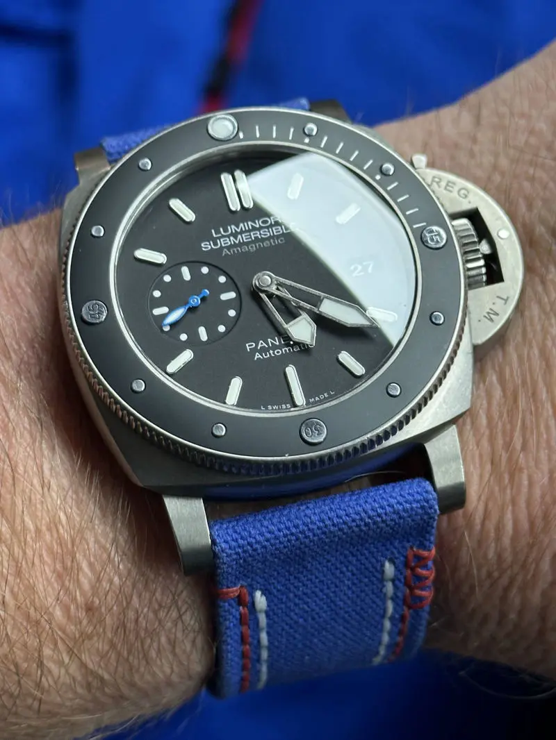 watch strap sanders KA-73 DRS MARINE BLUE