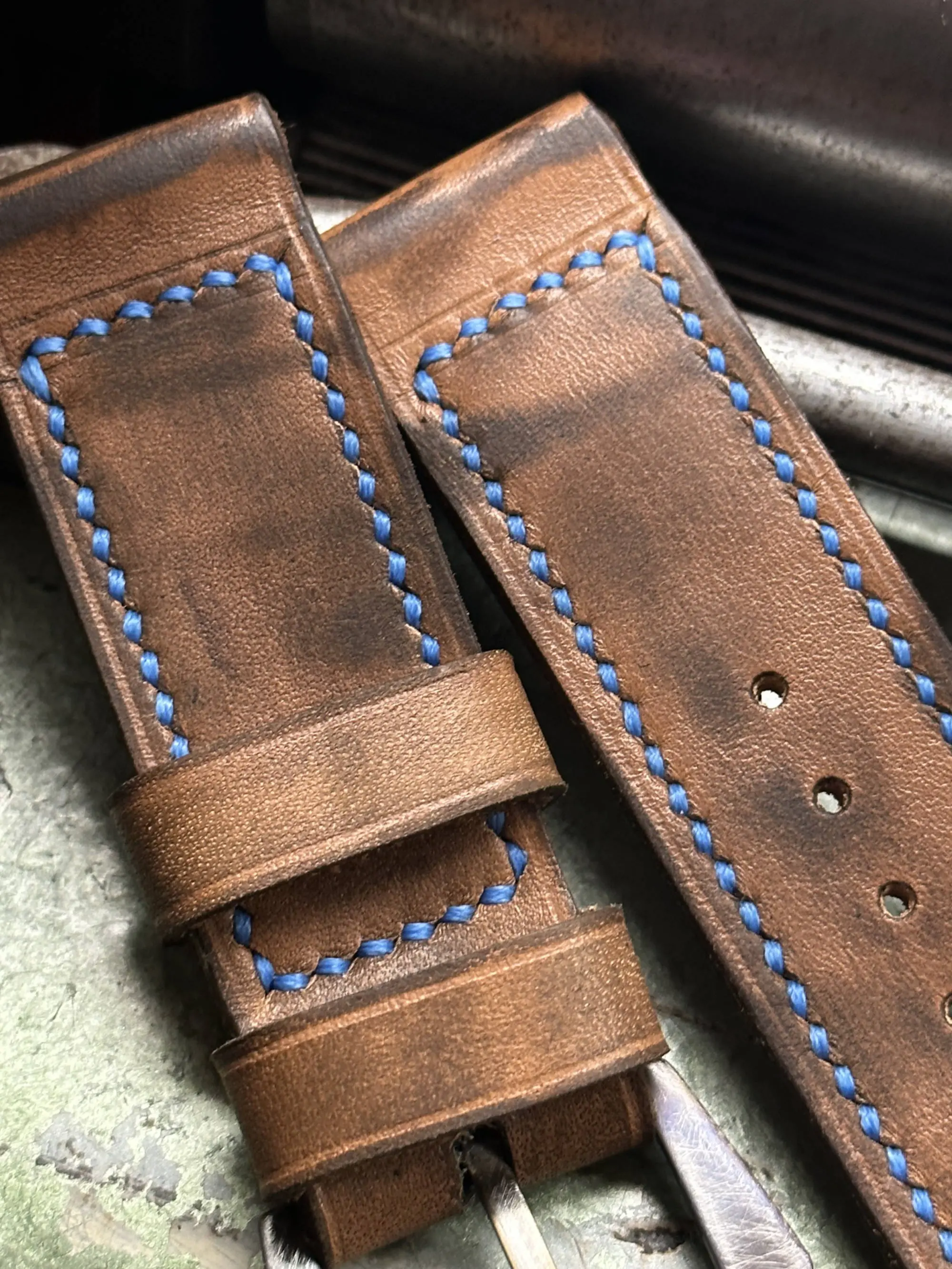 watch strap sanders THEMIS - Bright blue vintage